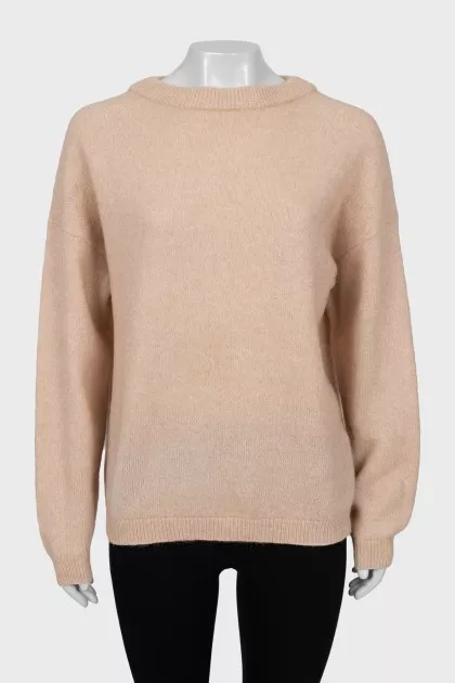 Beige loose fit sweater