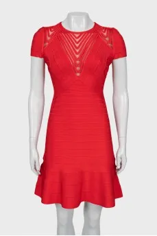 Bodycon dress with mesh inserts