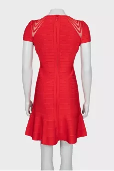 Bodycon dress with mesh inserts