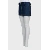 Denim skirt with golden zipper