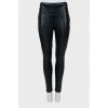 Eco-leather trousers with embossed print