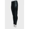 Eco-leather trousers with embossed print