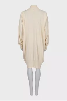 Cashmere dress with high neck