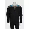 Men's sweatshirt with print near the collar