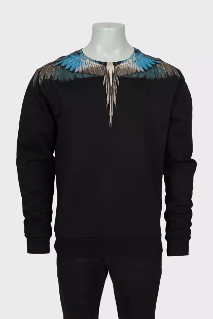 Men's sweatshirt with print near the collar