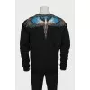 Men's sweatshirt with print near the collar