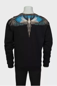 Men's sweatshirt with print near the collar