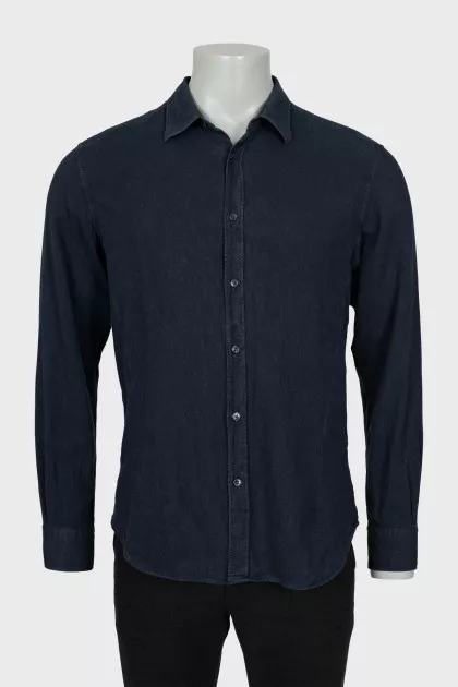 Men's blue denim shirt