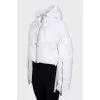 Cropped white down jacket