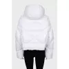 Cropped white down jacket