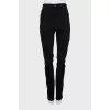 Black jeans with raised seams