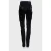 Black jeans with raised seams