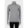 Grey wool and silk golf