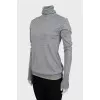 Grey wool and silk golf
