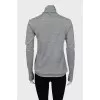 Grey wool and silk golf