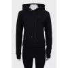 Cropped hoodie with embroidered logo