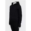 Cropped hoodie with embroidered logo