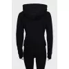 Cropped hoodie with embroidered logo