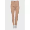 Beige jeans with embroidery