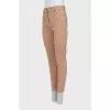 Beige jeans with embroidery