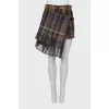 Checkered print short skirt