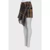 Checkered print short skirt