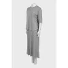 Knitted suit with a midi skirt