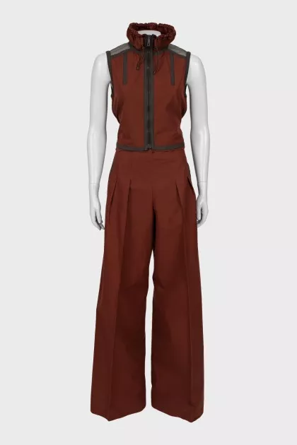 Palazzo pants and vest suit
