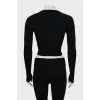 Ribbed jumper with lacing