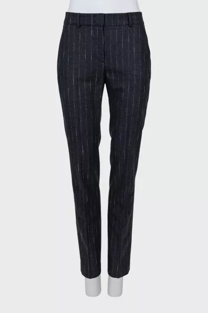 Striped Wool Trousers
