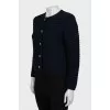 Blue cardigan with patch pockets