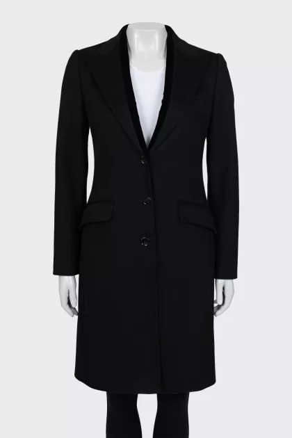 Black single breasted coat