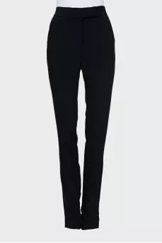 Tapered trousers with gold zipper