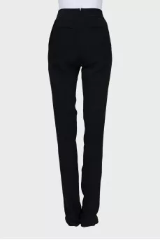 Tapered trousers with gold zipper