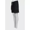 Wool shorts with double belt