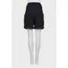 Wool shorts with double belt