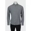 Men's gray shirt with patch pocket