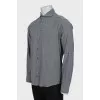Men's gray shirt with patch pocket