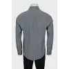 Men's gray shirt with patch pocket
