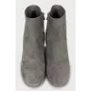 Grey suede ankle boots