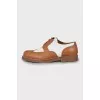 Two-tone leather brogues