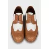 Two-tone leather brogues