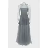 Tulle dress decorated with rhinestones