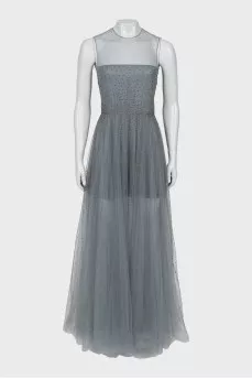 Tulle dress decorated with rhinestones