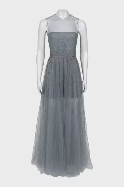 Tulle dress decorated with rhinestones