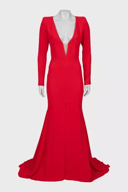 Maxi dress with open back