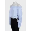 Plaid blouse with tag