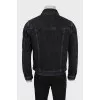 Men's black denim jacket