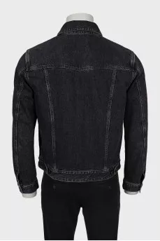 Men's black denim jacket