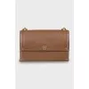Rectangular leather crossbody bag